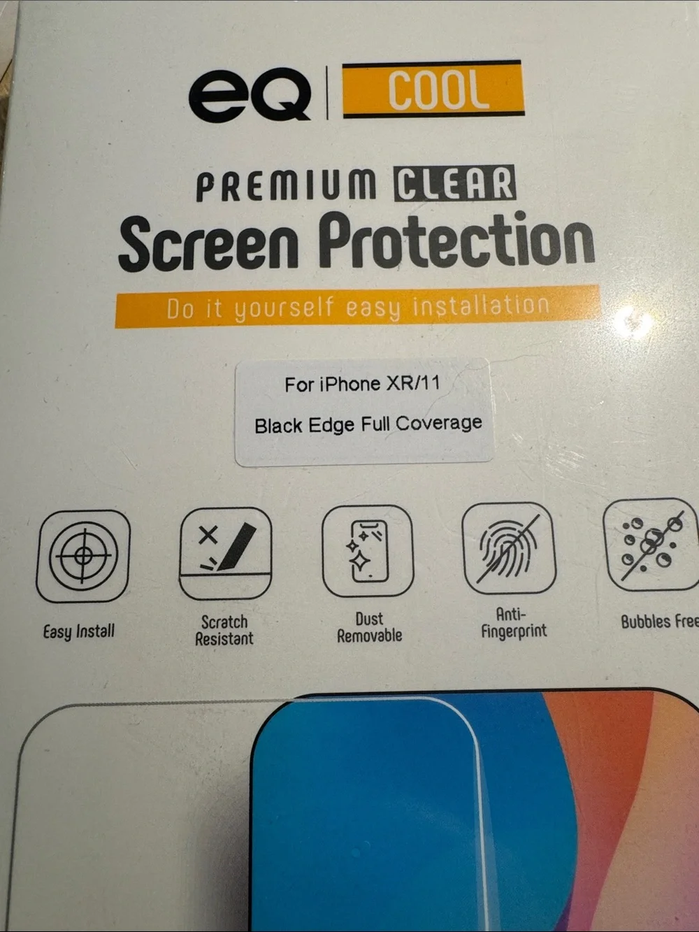 Premium Clear Screen Protection (Pack of 2) - Black Edge for iPhone XR/11